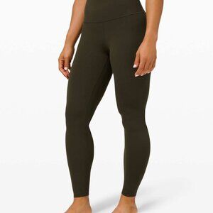Lululemon Align Pant 28”, Dark Olive Color, size 8